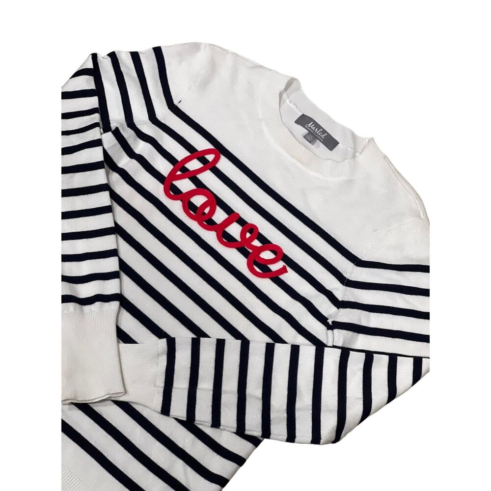 Marled, L/S, Rayon/Nylon Blend "Love" Sweater, Size XS,‎ KB46